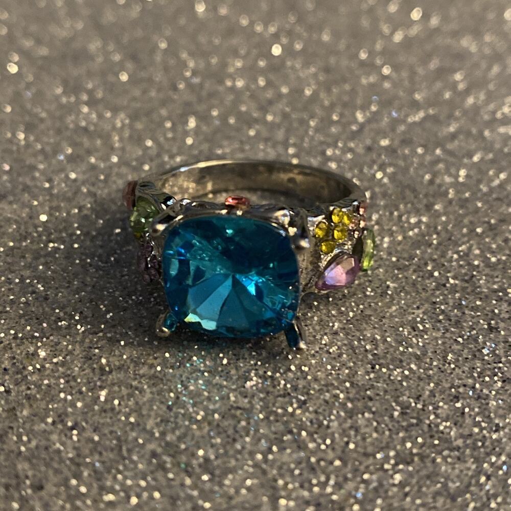 Vintage multicolor Rhinestone Ring Women’s Size 9